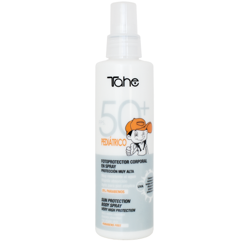 Opalovací spray pro děti na tělo s UVA/UVB filtrem (200 ml) SPF 50+ bez parabenů Tahe