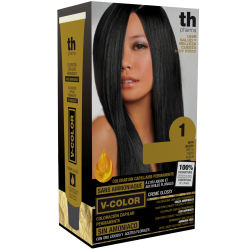 Barva na vlasy V-color č. 1 (černá)- domácí sada+ šampon a maska zdarma