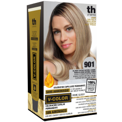 Barva na vlasy V-color č.901 (platinově popelavá blond )- domácí sada+ šampon a maska zdarma