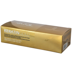 Keratinová maska s tekutým zlatem pro regeneraci vlasů (10x10 ml)