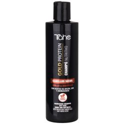 Hydratační šampon Gold protein na suché vlasy (1000 ml) s arganovým a lněným olejem a aminokyselin TAHE