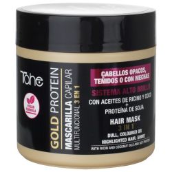 Multifinkční maska 3 v 1 na barvené vlasy s Gold proteinem a UV filtrem (1000 ml) TAHE