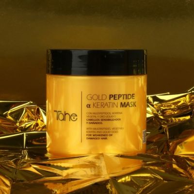 GOLD PEPTIDE MASKA s multipeptidem na slabé a poškozené vlasy (400 ml) TAHE